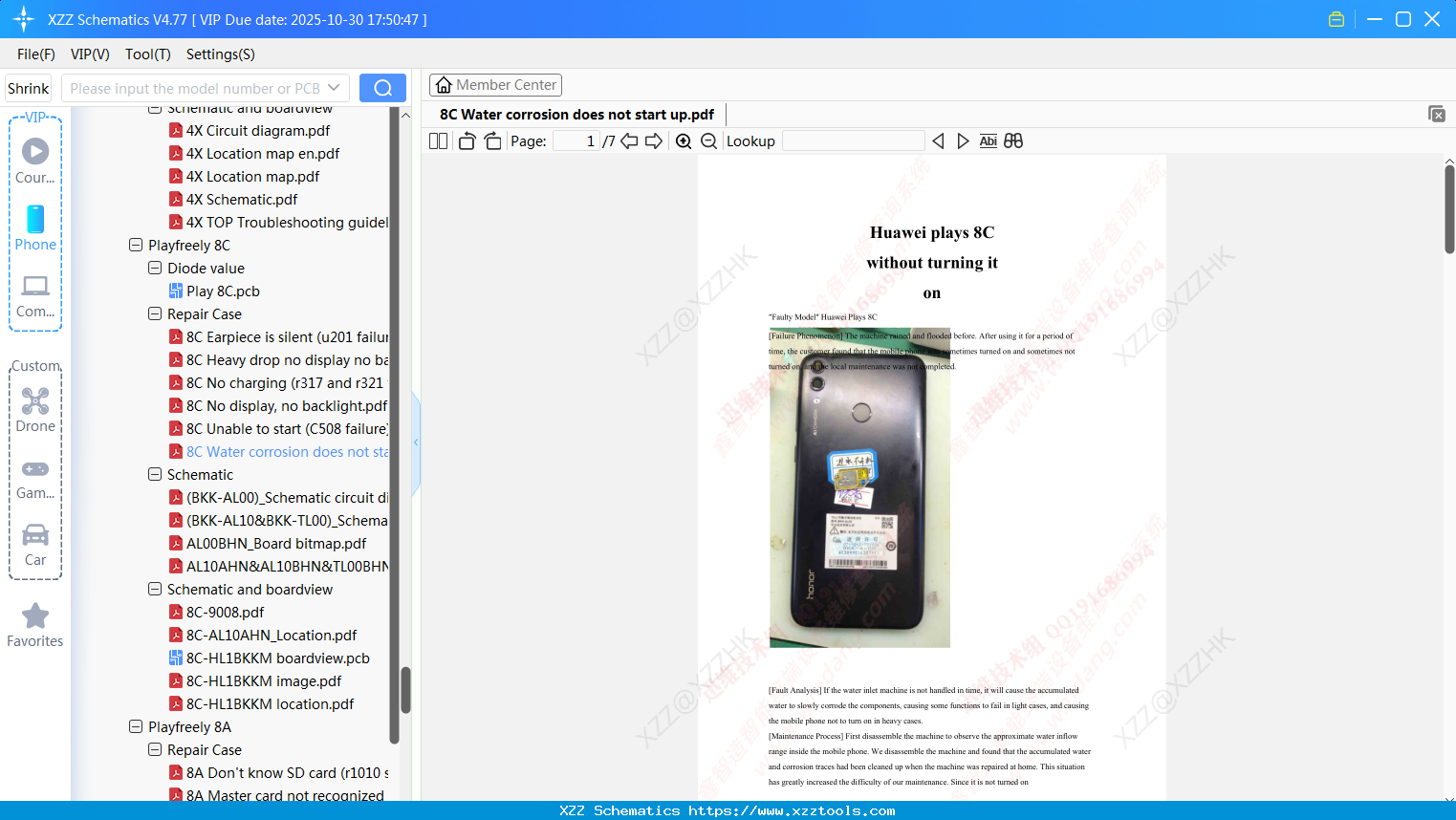 Honor 8C Water Corrosion Does Not Start Up